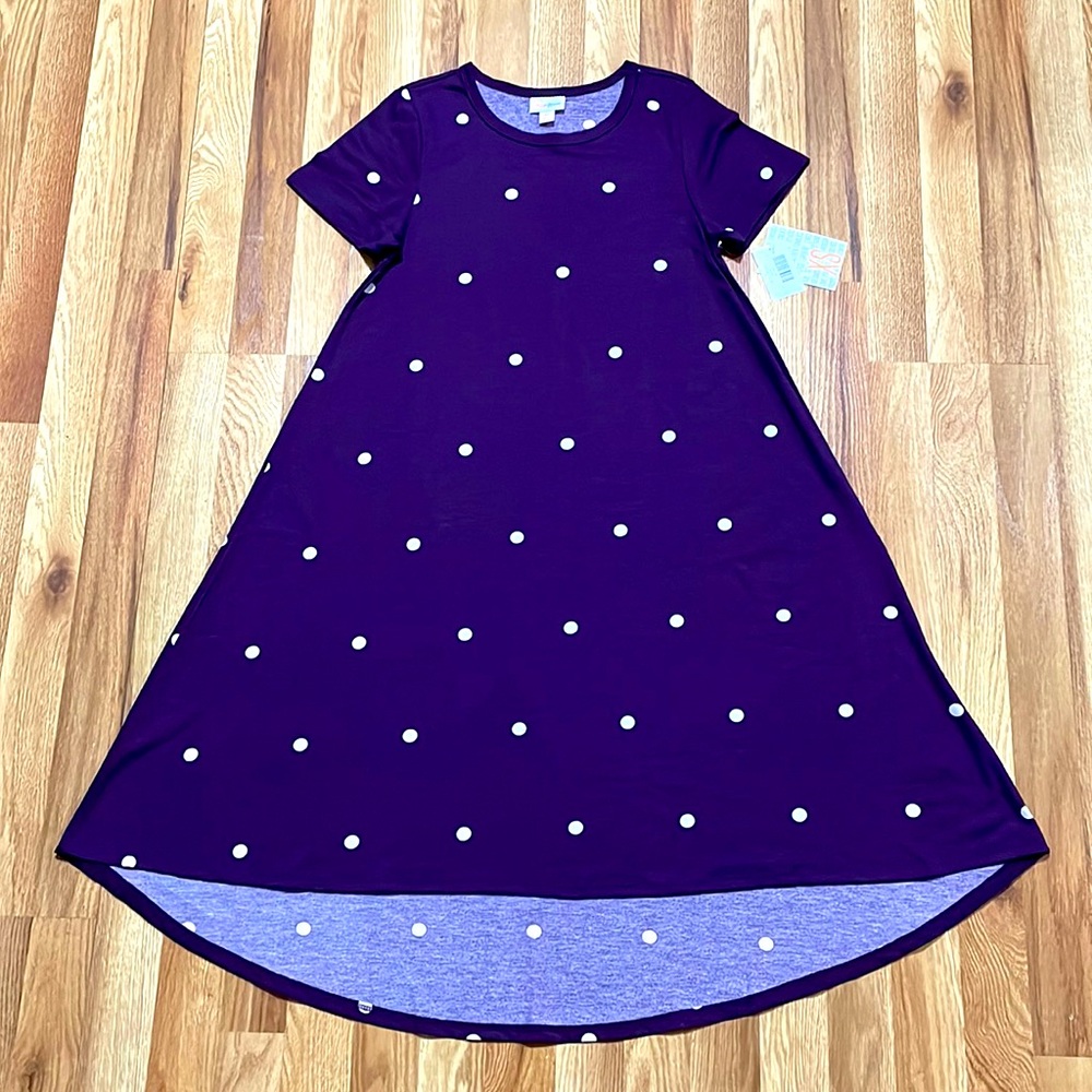 NWT Purple Polka Dot Carly Dress, XS but fits more like XXS